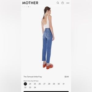 MOTHER Denim Tomcat Ankle Fray 27/28/29